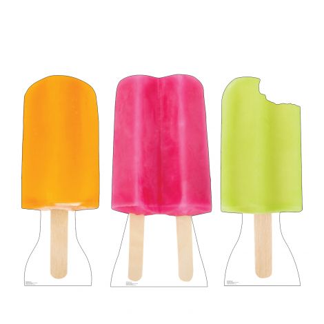  Popsicles Set of 3 Life-size Cardboard Cutout #5044