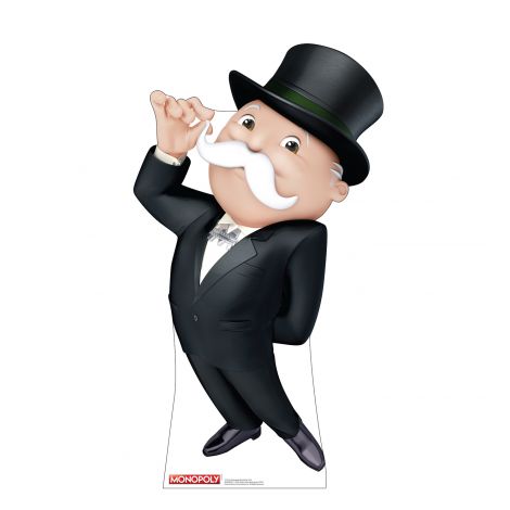 Mr. Monopoly Moustache Twirl Life-size Cardboard Cutout #5112