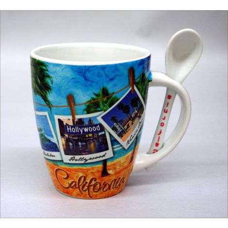  California Beach Mug with Spoon