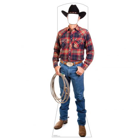  Cowboy with Rope Life-size Place your face Cardboard Cutout #5198