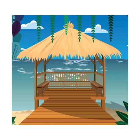  Island Backdrop Life-size Cardboard Cutout #5227
