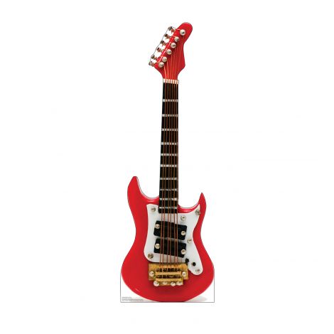  Red Electric Guitar Life-size Cardboard Cutout #5240