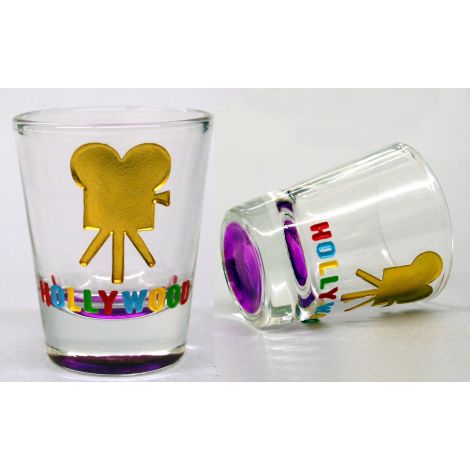  Hollywood Multicolor Shotglass - Movie Camera