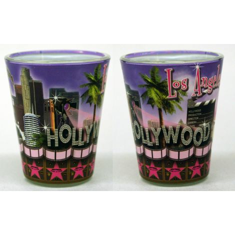 Hollywood and Los Angeles purple Walk Of Fame Shotglass