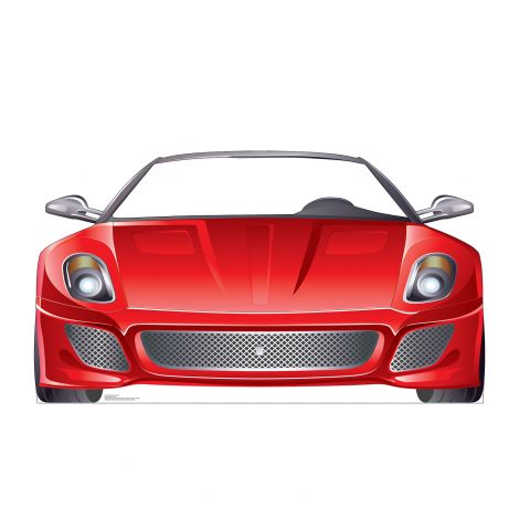  Red Sports Car Place your face Life-size Cardboard Cutout #5311
