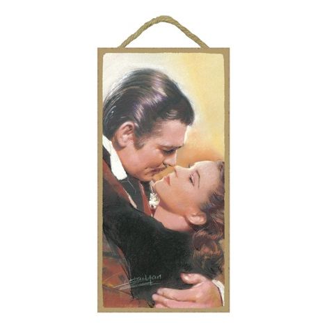  Gone with the Wind (Clark Gable & Vivien Leigh) Wood Plaque