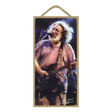  Jerry Garcia (Singing) Wood Plaque