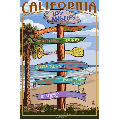  California Destinations Wood Plaque
