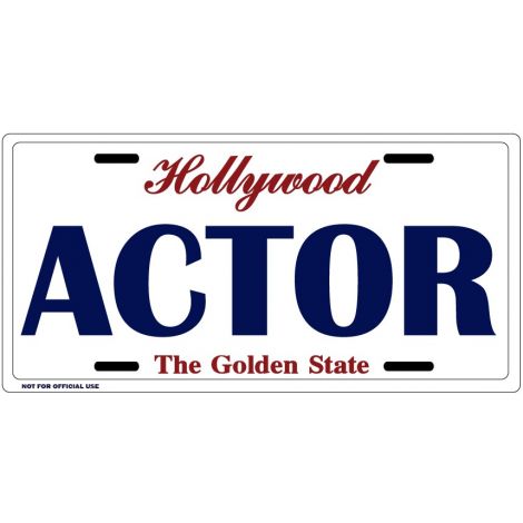  Actor License Plate