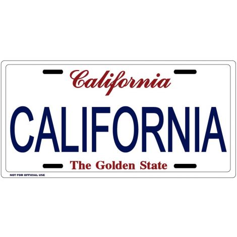  California License Plate