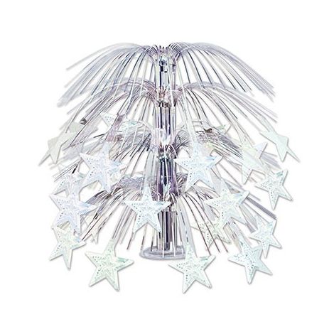  Cascading Stars Centerpiece - Silver