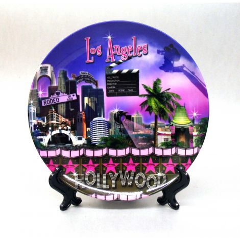 Hollywood and Los Angeles purple Walk Of Fame Decorative Plate