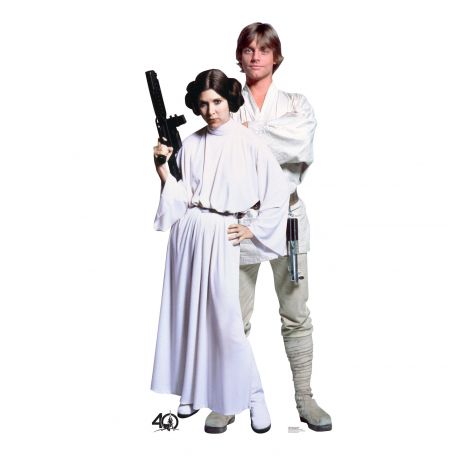 Luke and Leia cardboard cutout #2463