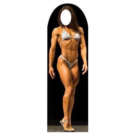 Muscle Woman Stand-In Cardboard Cutout #1271