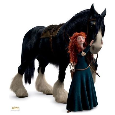 Merida and Angus from Disney Pixar Brave Lifesize cardboard Cutout #1207