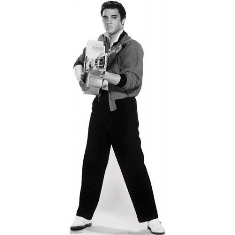  Elvis Black & White Lifezise Cardboard Cutout #1349