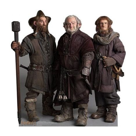  Nori, Dori and Ori The Dwarfs The Hobbit Lifezise Cardboard Cutout #1404