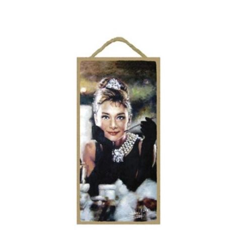  Audrey Hepburn Wood Plaque