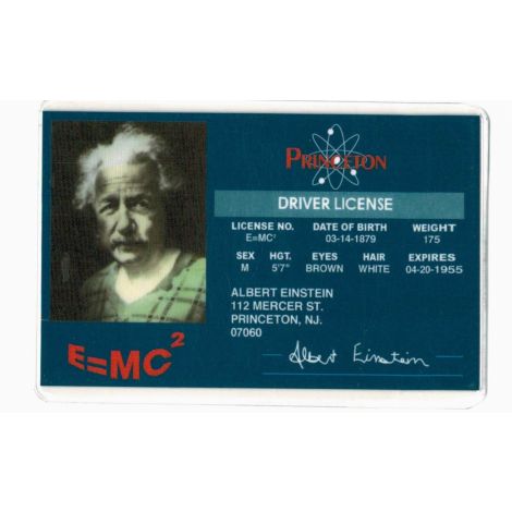  Albert Einstein driver license
