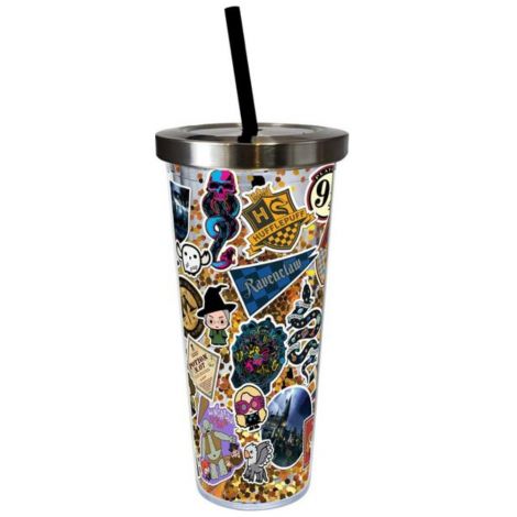  Harry Potter, Modern Sticker Art Glitter Tumbler Cup