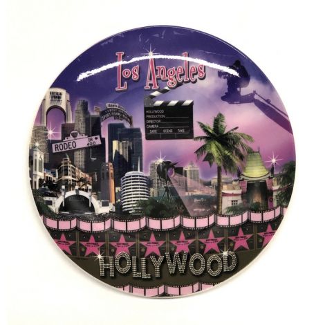  Hollywood and Los Angeles purple Walk Of Fame Decorative Plate