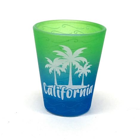  Frosted California Trees Shot Glass