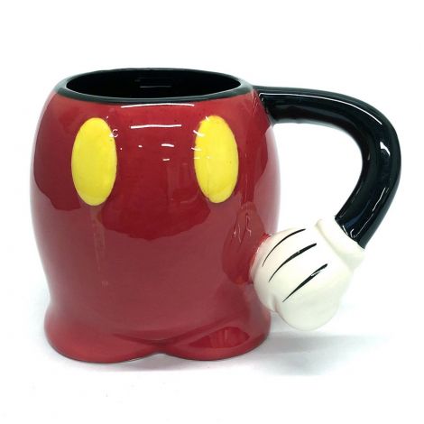  Disney Mickey Sculpture, Big Mug, Black And Red Mickey