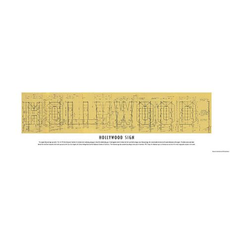  Hollywood Sign Limited Edition Blueprint