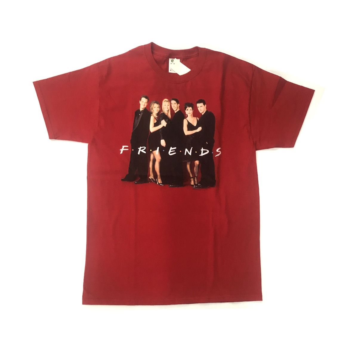 red graphic tee shirt