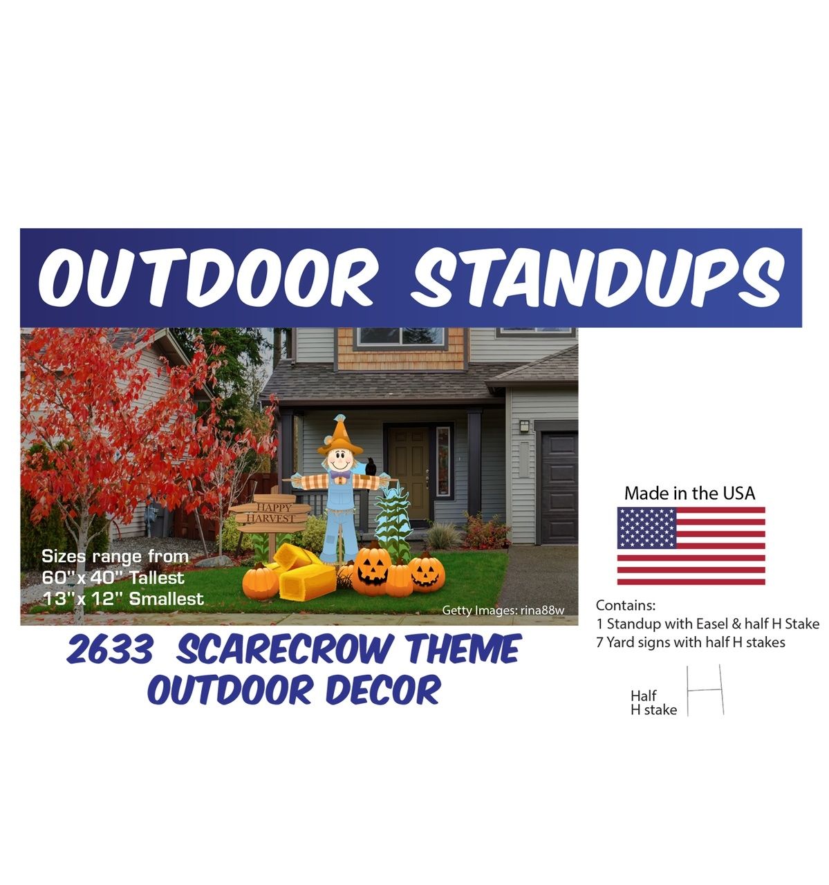 Scarecrow Theme Outdoor Cutout Decor 2633