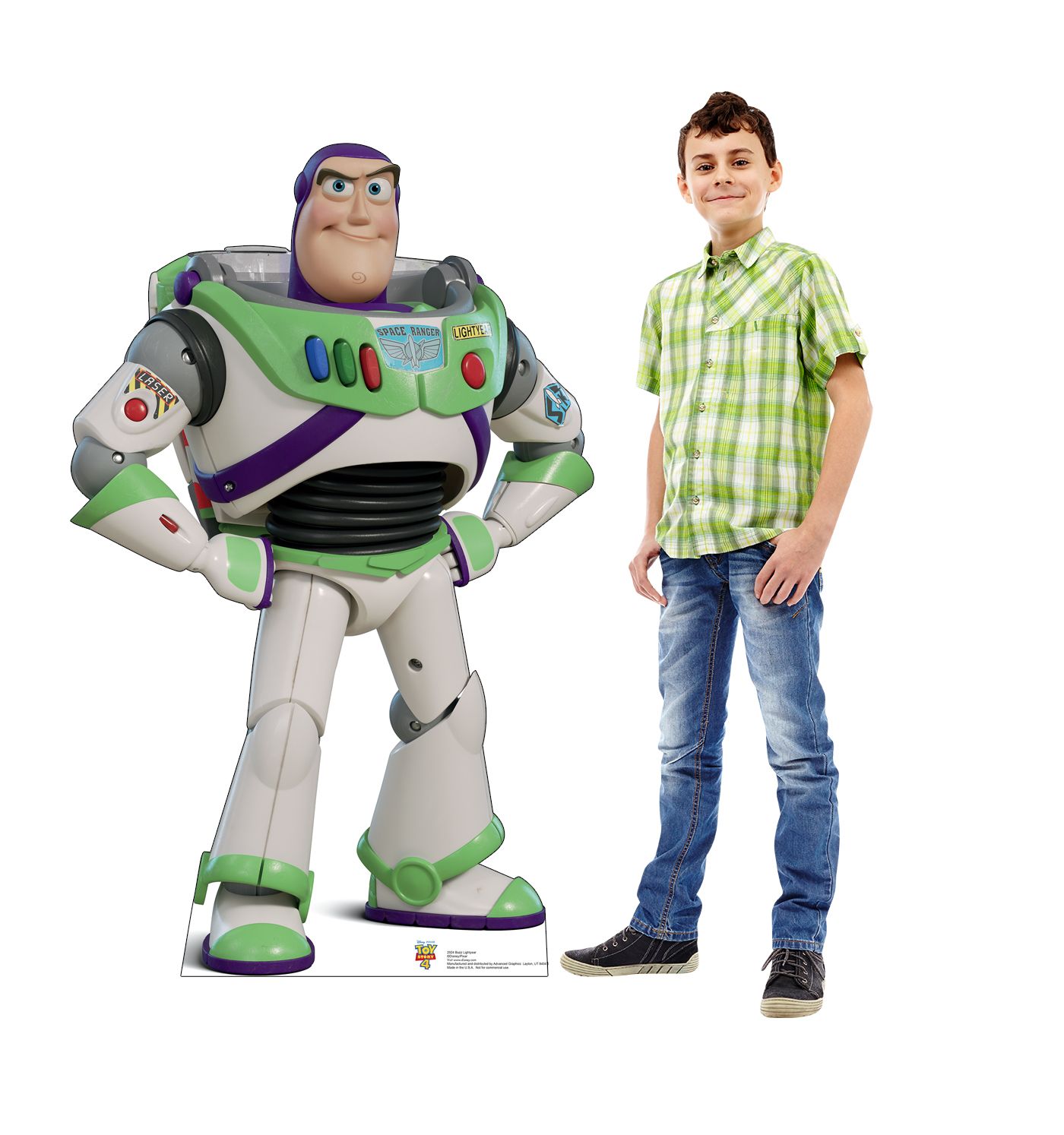 Buzz Lightyear from the Disney, Pixar film Toy Story 4